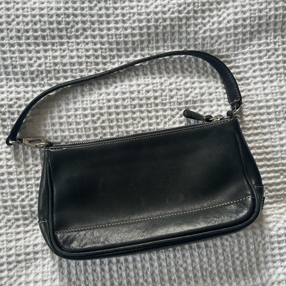 Coach Black Leather Shoulder Bag